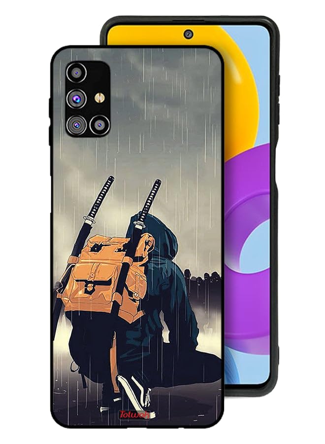 Tolwak Samsung Galaxy M31S Protective Case Cover Sword Samurai Digital Art Multicolor