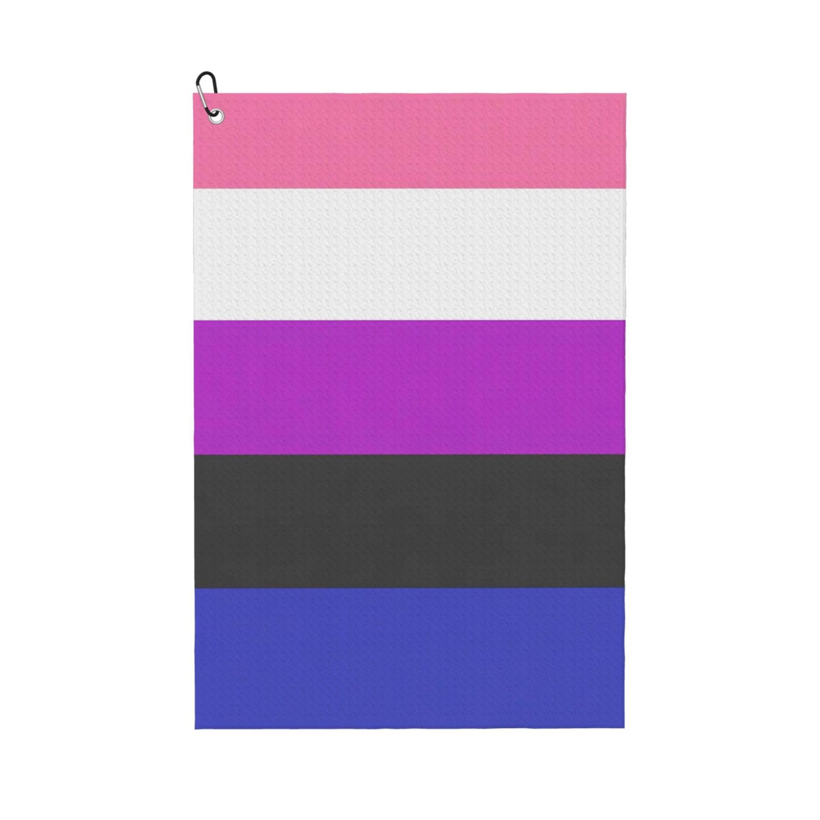 BSDFGSDD LGBT Pride Flag Genderfluid Golf Towel 24 x 16 inches