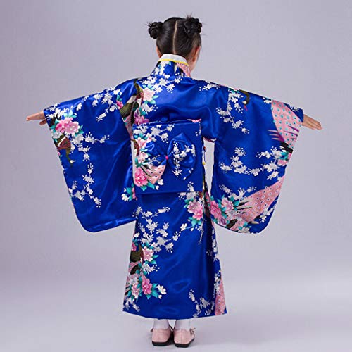 Kimono infantil elegante con acabados de vestido tradicional japonés 5