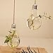 3 Pack Hanging Light Bulb Shape Glass Vase Flower Plant Pot Container Planter Terrarium Home Decoration