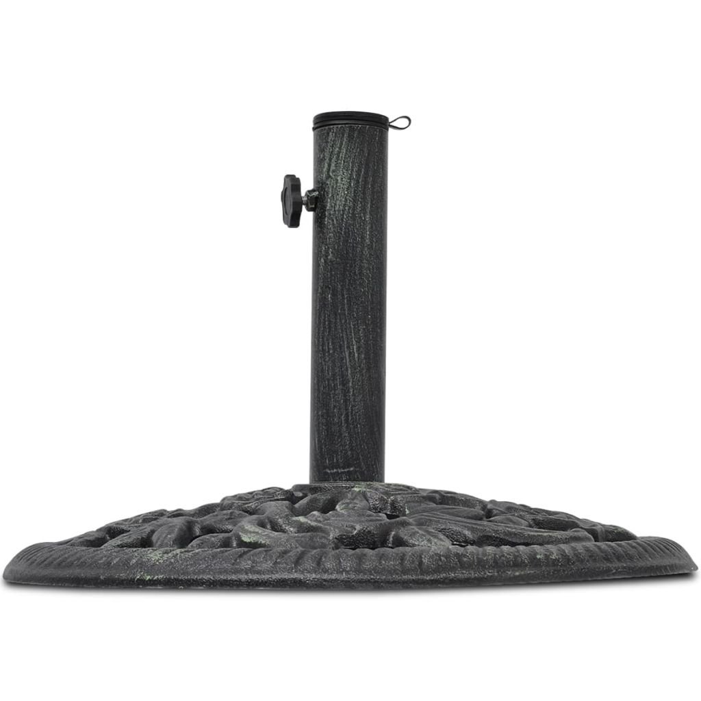 Socle de Parasol en Fonte 12 kg 48 cm,Pied De Parasol,Pied De Parasol Lourd,Pied De Parasol sur roulettes