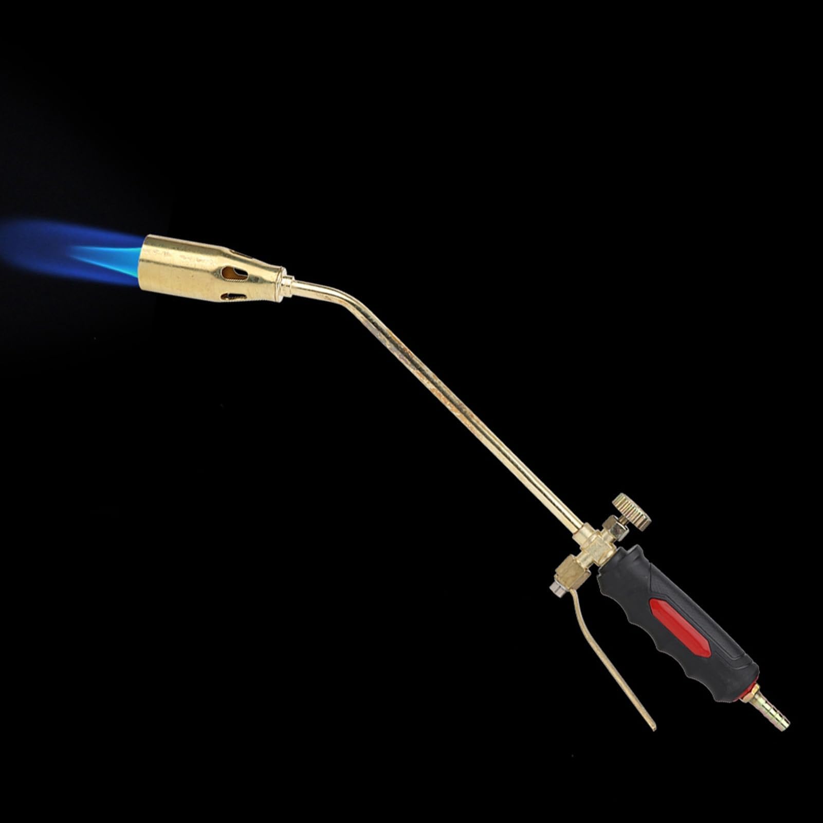 Walfront Bruciatore a gas in ottone con doppia accensione e impugnatura antiscivolo. Saldatore professionale per butano e metano, utensile manuale