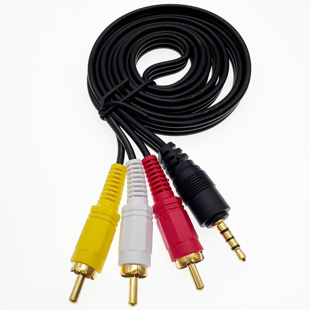 Amazon | Hjiopkul 4.5メートル3.5mm ミニプラグ （オス）to 3RCA