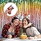 2 Stück Lametta Vorhänge Farbig, Lametta Vorhang Bunt, Streifenvorhang, Regenbogen Deko, Festival Deko, Glitzer Vorhang Geburtstag, Glitzer Vorhang, Türvorhangtrennwand