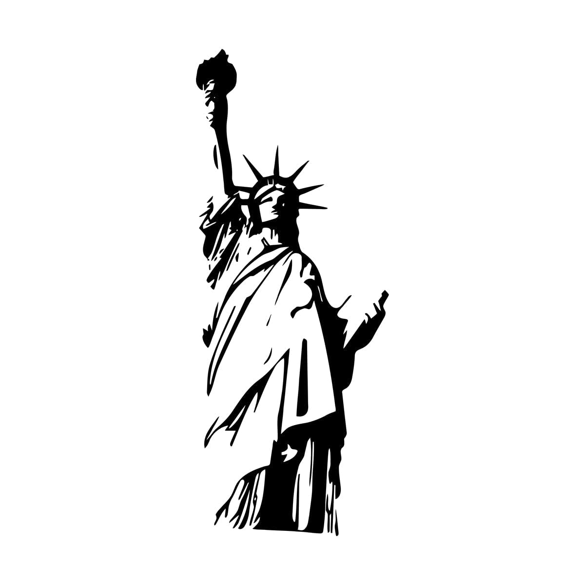 Lzhouting Wall Stickers 4885 Statue Of Liberty Wall Sticker Usa Statue Of Liberty Wall Decal For Home Living Room Bedroom Decor Poster Vinyl Art Decals Small - 23X57cm