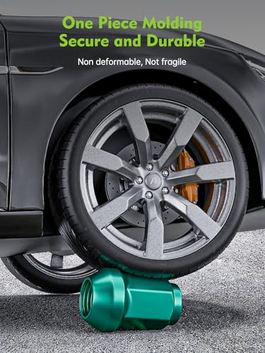 Image of AUTOPTIM M12x1.5 Lug Nuts - Replacement for 2006-2020 Ford Fusion 2000-2018 Focus, 2001-2023 Escape, 2003-2022 Honda Accord, 2006-2018 Civic Aftermarket Wheel, 3 /4 inch Hex 20PCS Green Short Tire Nut