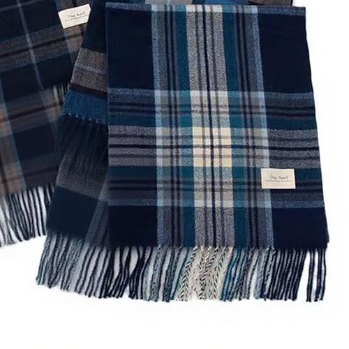 IZUS Men Women Christmas Red Plaid Scarf Cashmere-Feeling Long Scarves Cold Weather Outdoor Warm Acc4