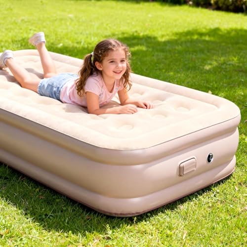 Image of ARMADILLO Twin Air Mattress Built in Pump,Newly Cordless Removable Lithium Battery Pump,Self Inflatable,Camping Mattress,Portable Blow Up Mattress for Camping,Guests and Home