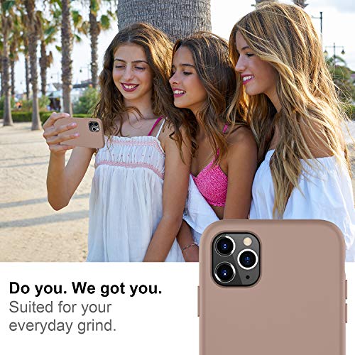 Deenakin Iphone 11 Pro Max Case With Screen Protector,Soft Flexible Silicone Gel Rubber Bumper Cover,Slim Fit Shockproof Protective Phone Case For Iphone 11 Pro Max 6.5" Light Brown #TOP6