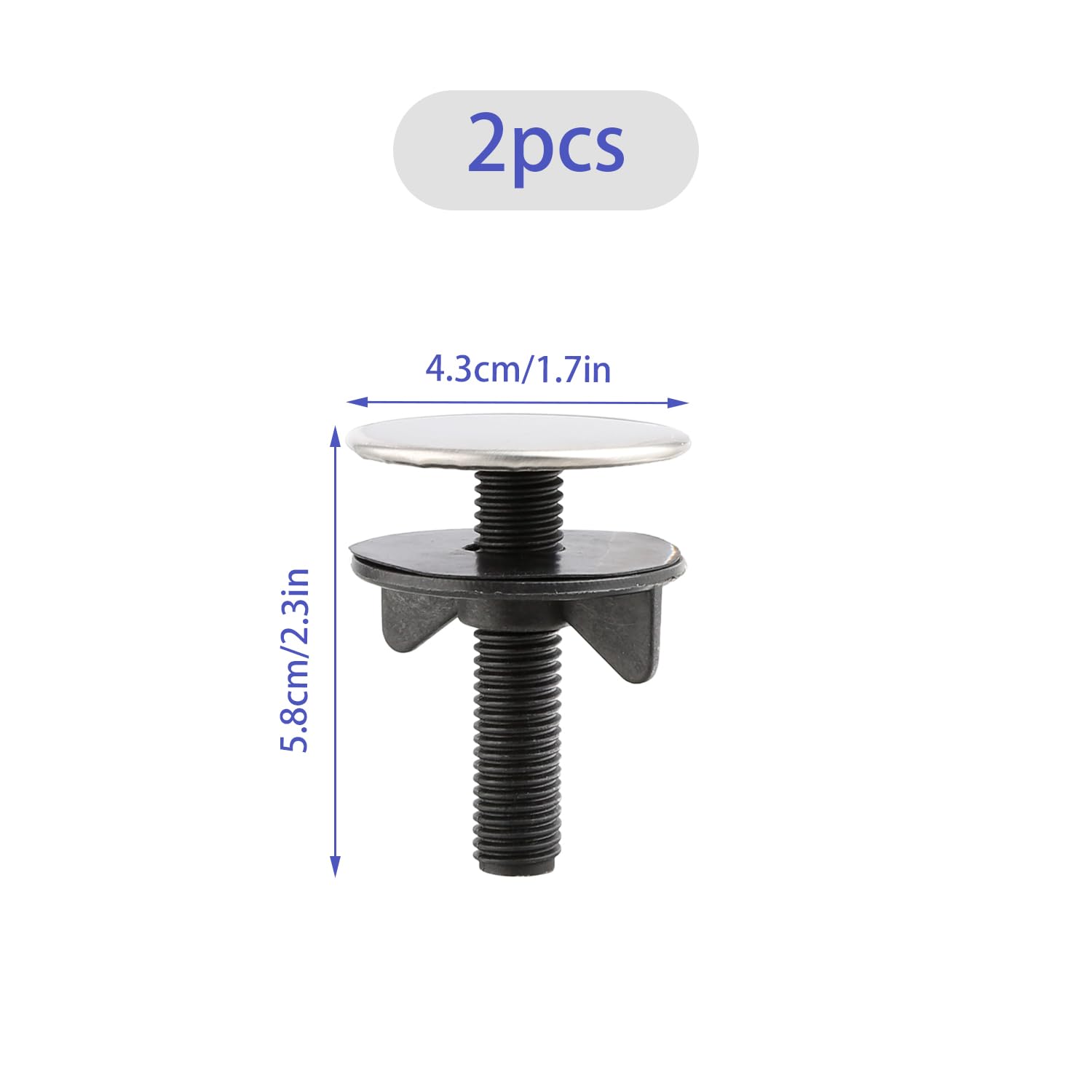 Tabanzhe 2 PCS Stainless Steel Sink Hole Cover,Sink Tap Hole Stopper Sink Accessories Prevents Leaks,for Kitchen Sink Wash Basin Bathroom Sink Bathtub - Image 2