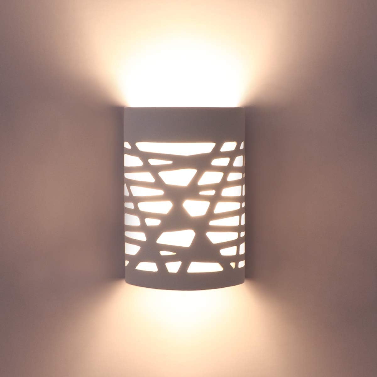 Modern Wall Sconce Lighting Fixture Lamps 7W Warm White 2700K Up and Down Indoor Plaster Wall Lamps 100V-240V for Living Room Bedroom Hallway Conservatory(with G9 Bulbs)