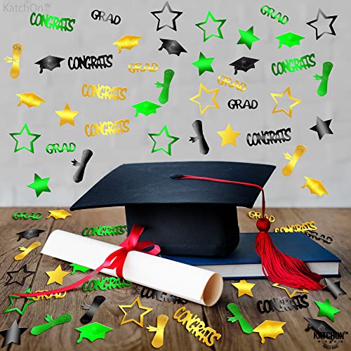 Image of Graduation Decorations 2026 | Congrats Grad Confetti 2026 - Pack Of 1000 | Graduation Confetti class of 2026, Green And Gold | 2026 Graduation Table Decorations, Katchon