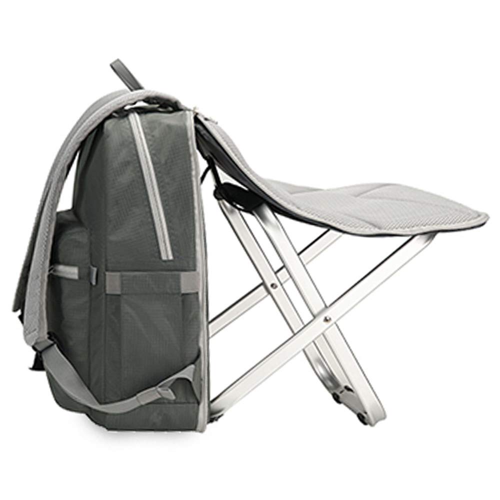 Zaino leggero con sgabello e sedia pieghevole, per campeggio, pesca, escursionismo, picnic, barbecue