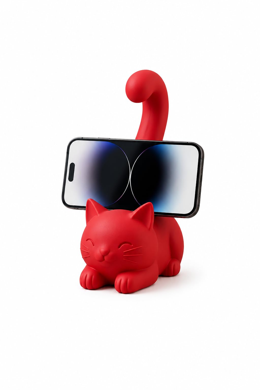 Medium | Cute Cat Phone Stand | Multifunctional Mobile Holder, Headphone Stand, Cable Organizer & Jewelry Holder | Desk Organizer for Smartphones | Home & Office Desk Décor-image-36