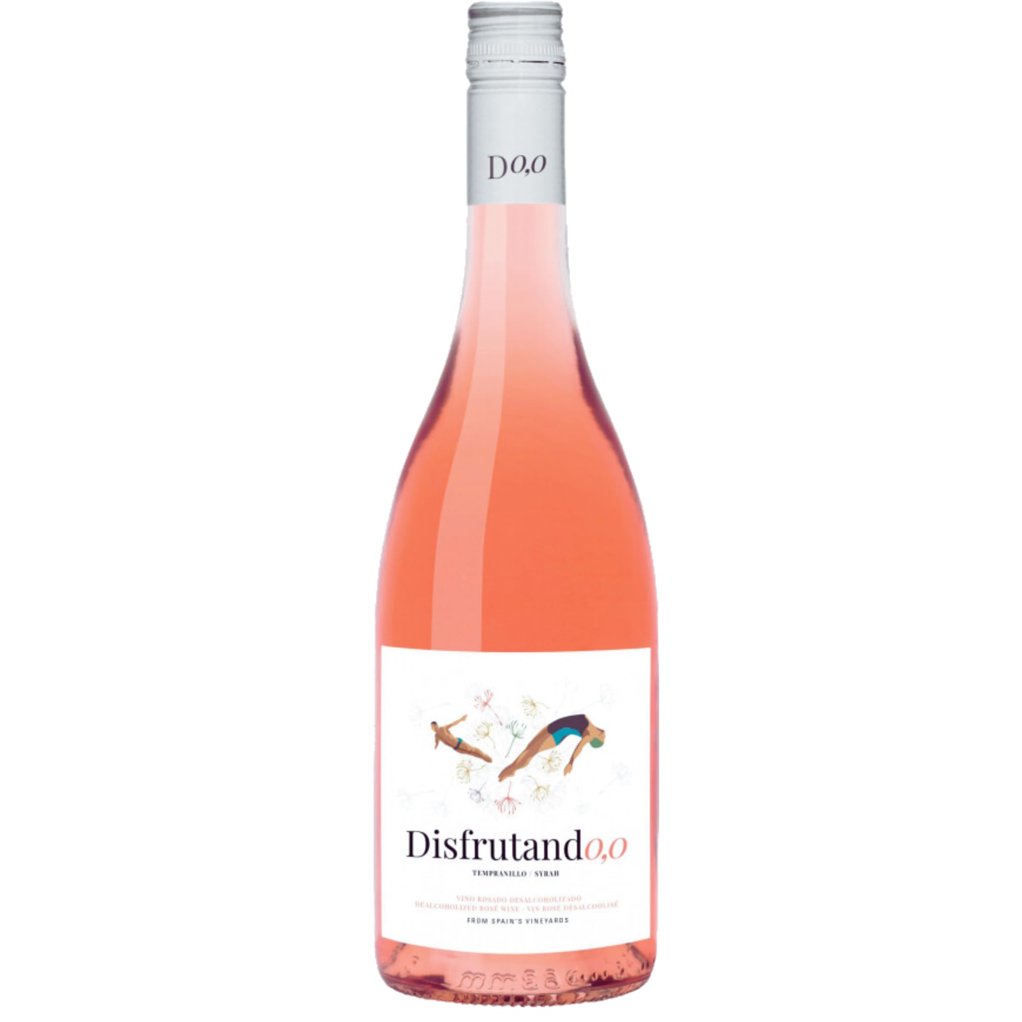 Disfrutando 0,0 Rosado | Vino Rosado Sin Alcohol con Sabor Refrescante y Colorido | Para Disfrutar con los Tuyos | Pack 6 Botellas 75cl