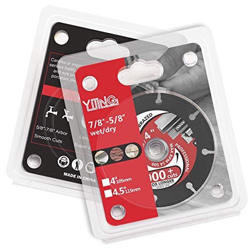 Disque à tronçonner diamanté 10,2 cm tôle acier inoxydable fer 2u - 5