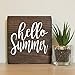 Hello Summer Small Rustic Wooden Sign 5