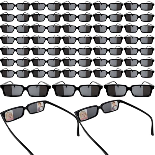 40 Pack Rear View Sunglasses Real Detective Glasses Anti Track See Behind You with Inside The Lens Mirror for Kids Escape Room Party Favor Detective
