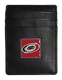 Siskiyou NHL Sports Herren Carolina Hurricanes Geldklammer/Kartenhalter, Leder, Einheitsgröße, Schwarz