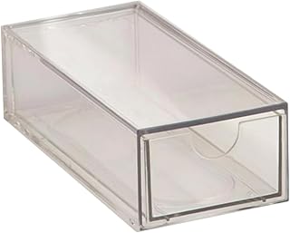 Stackable Clear Storage Bins, Multi-Purpose Pantry Organizer Box, Durable Container for Kitchen Bathroom Closet Household Tidying