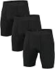 Niksa 1 or 3 Pack Mens Compression Shorts Gym Running Sports Underwear Base Layer Shorts Sports Undershorts Quick-Drying Fabric Men’s Workout Shorts with Compression Fit