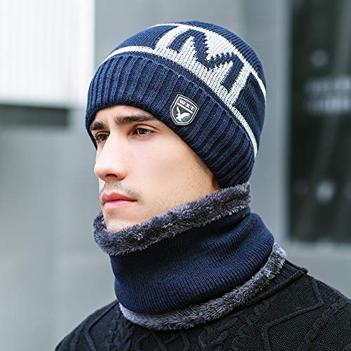 Bonnet chaud hiver homme en tricot épais isolant contre le froid