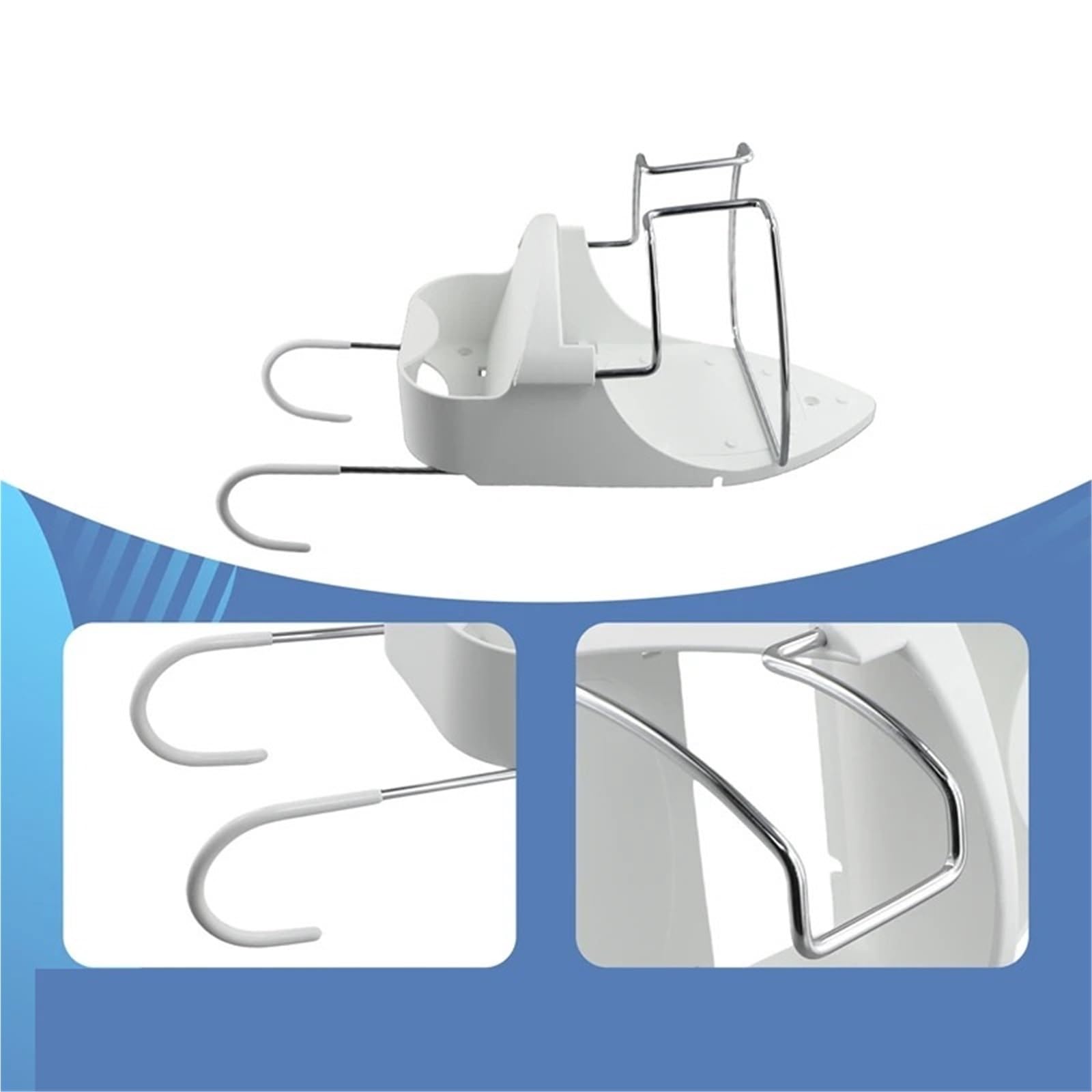 Poggia Ferro da Stiro Appendiabiti for ASSE da Stiro Supporto for Ferro Parete for e Scaffale for Organizer for riporre Oggetti con Ganci Rimovibili