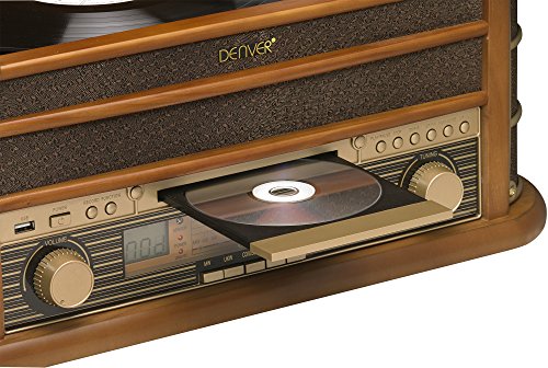 DENVER ELECTRONICS MCR-50 Lecteur de disques vinyles Design rétro. Radio FM/AM. Lecteur CD et Cassette. Haut-parleurs 5W… - Les Beatles, Paul McCartney, John Lennon, RIngo Starr, George Harrison DENVER ELECTRONICS MCR-50 Lecteur de disques vinyles Design rétro. Radio FM/AM. Lecteur CD et Cassette. Haut-parleurs 5W… – Image 5