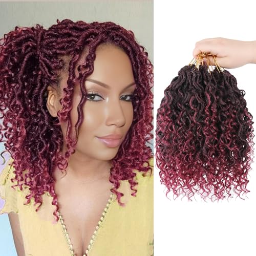 Vemet Goddess Locs Crochet Hair, 8 Inch 9 Packs...