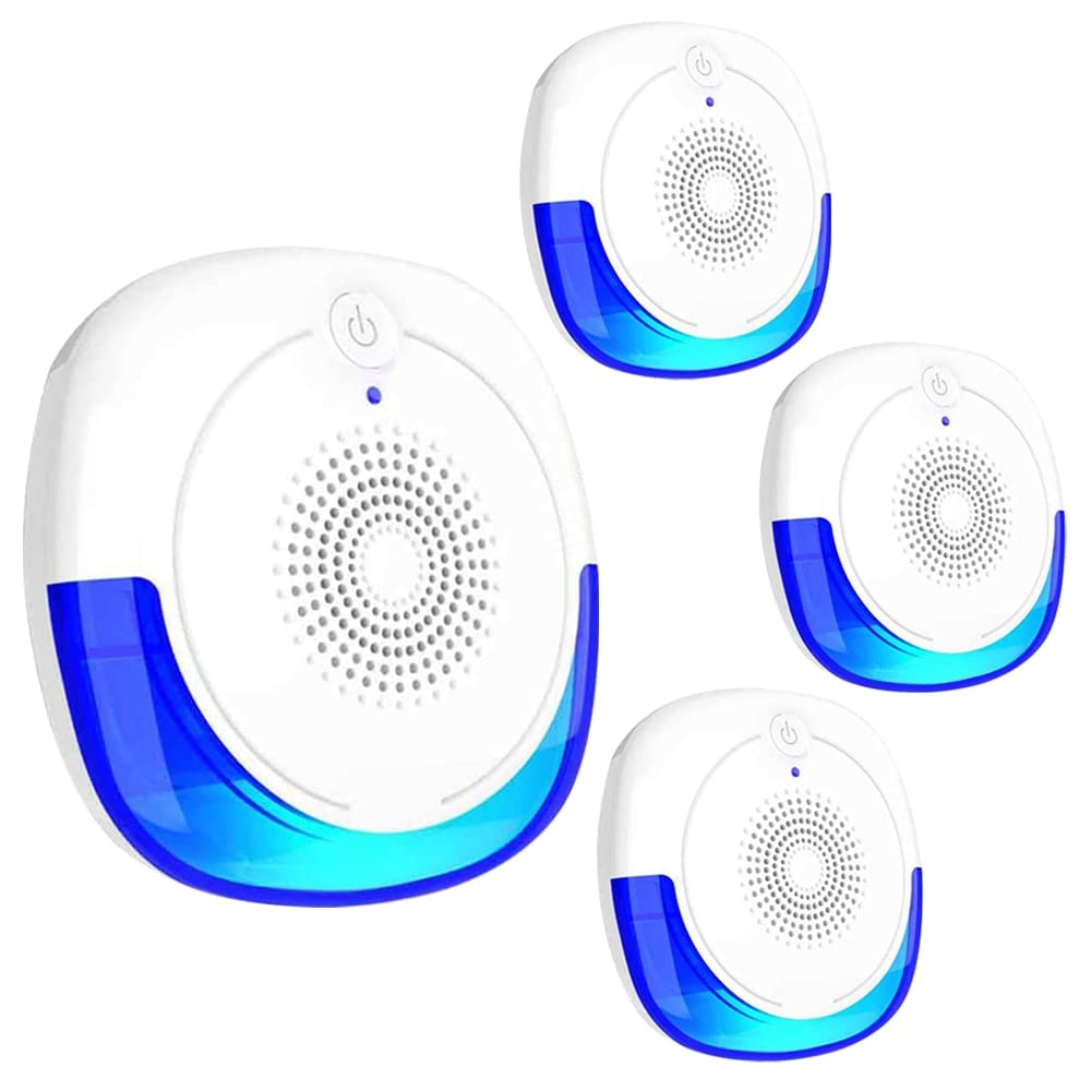 Ultrasonic Pest Repeller 4 Pack with Night Light, Insect Control, Spider Repellent, Plug in Indoor Mouse Deterrent, Anti Moths, Ants, Bed Bugs, Fleas, Cockroaches, Flies, Spider, Wasp