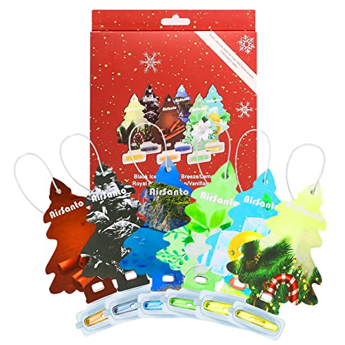 Car Air Freshener 12 Pack 300 Hours Lasting Scent Automatic Hanging Air Freshener Freshener Perfume with Plastic Ropes for Auto Home Bedroom Kitchen Closet Pet House