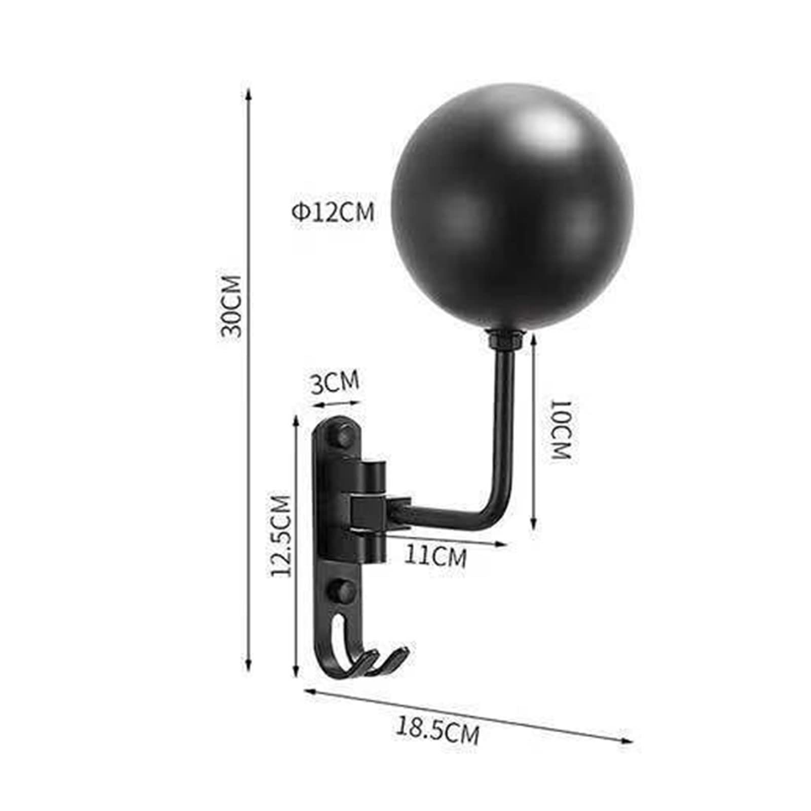 2 soportes de casco de pared para motocicleta, colgador casco, montaje en pared, rotación de 180°, doble gancho de pared, para casco de moto, bicicleta, béisbol