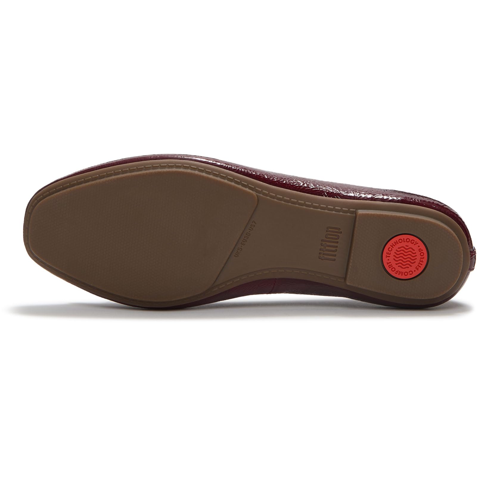 FitFlop Ballerine Delicato in Pelle Verniciata Texture Fiocco