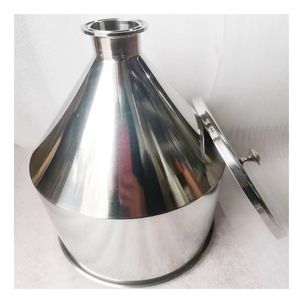 Trichter, 2 L Bis 80 L, Edelstahl-Trichter, Sanitär-Brautrichter, Individueller Flüssigpulver-Dosierzuführer, Hygienische Tri-Clamp-Ferrule(20L Ferrule 50.5)