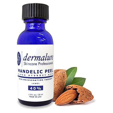 Mandelic Acid 40% AHA Alpha Hydroxy Peel Medical Strength Used For Rosacea, Cystic Acne, Blackheads, Pores, Whiteheads, Hyperpigmentation, Melasma, Age Spots, Sun Spots (1.0 fl. oz / 30 ml) Cover