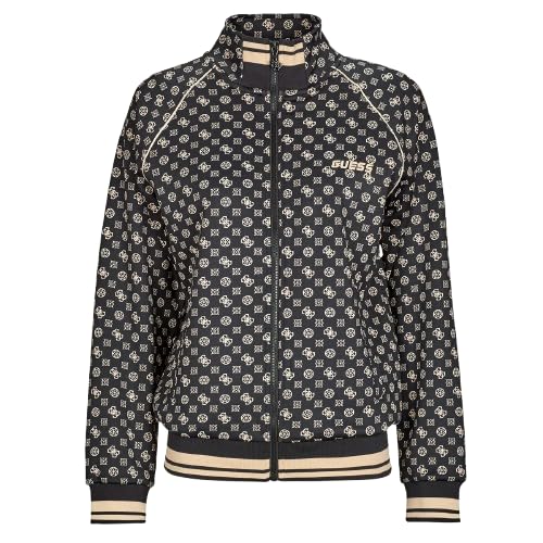 GUESS Sudadera Mujer Logata Full Zip Aggie Negro, Negro , S