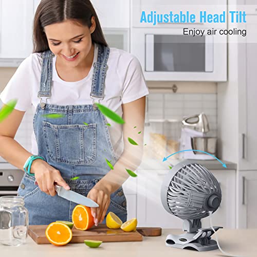 Beskar Clip On Fan Small Desk Fan - Personal Usb Fan With Cvt Speeds And Strong Airflow, Adjustable Tilt, The Quiet Little Fan For Office Home Bed - Supercar Design #TOP6
