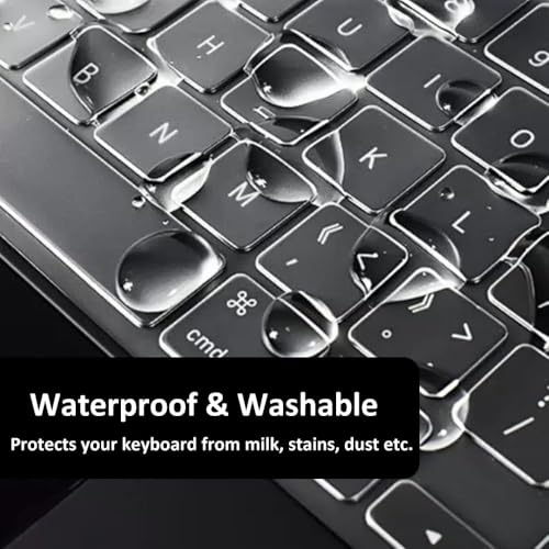 Image of OJOS TPU Keyboard Cover Skin Made for 2025 2024 Newest iPad Pro M4 Chip 13 inch (A2925 /A2926) Magic Keyboard Premium Ultra Thin Protector Accessories US ANSI Layout (Transparent)