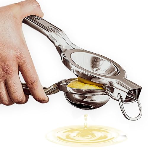 Lemon Squeezer - Large Stainless-Steel Manual Citrus Juicer for Lime Juice & Orange Juice
