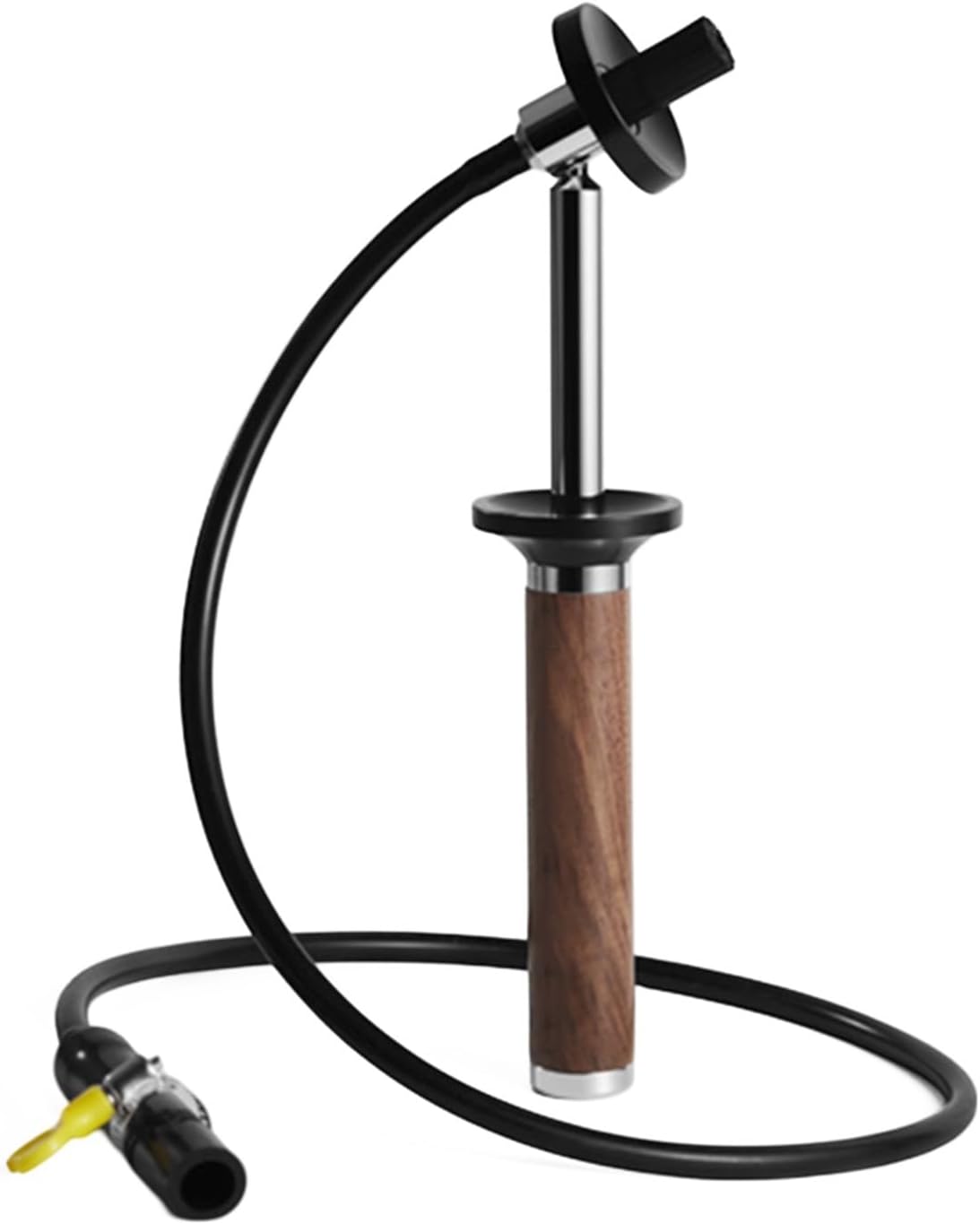 Espresso Cleaning Brush For Coffee Machine Steam Wand,Temperature Resistant Nylon Bristles, Solid Walnut Handle With Anti-Scalding, Silicone Vent Pipe, 26 Cm Steam Wand Cleaning Brush