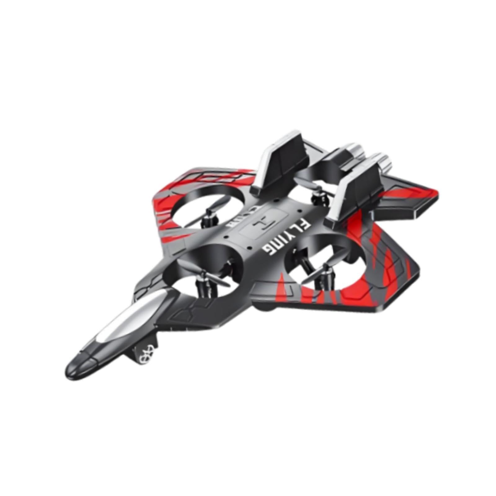 RC Aeroplano Giocattolo Telecomandato in Schiuma Eva Durevole Luci LED Rotazione Acrobatica 360° Funzione Ritorno Adatto per Bambini E Adulti, Rosso