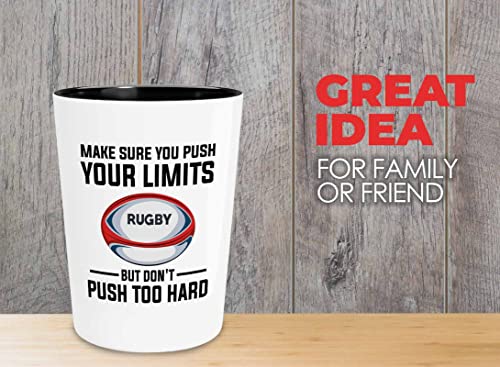 Flairy Land Rugby Shot Glass 1.5Oz - Make Sure - Footballer Teams Pro Player Enthusiast League Coach Sport Lovers Outdoor Soccer Cricket #TOP1