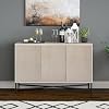 Henn&Hart 48" Wide Rectangular Buffet Table In Alder White - Storage Sideboard With Adjustable Shelves - View #6