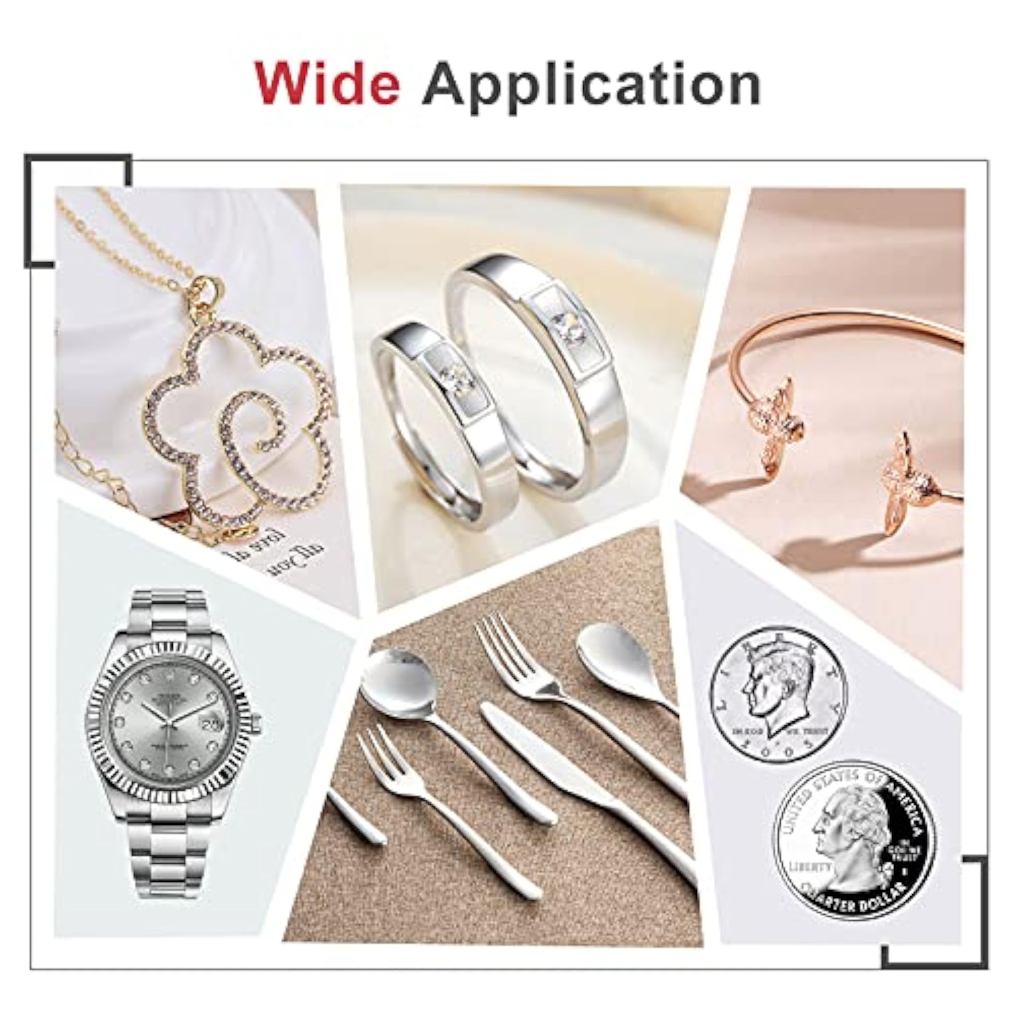 100pcs Silver Polishing Cloth for Jewelry Care