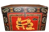 china truhe geschnitzt  China ca 1940 kleine Truhe Schmuck Schatulle feine Bemalung