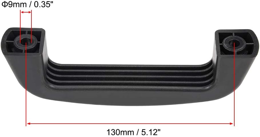 uxcell Plastic Pull Handles 130mm Hole Centers for Luggage Mechanical Equipment 2Pcs