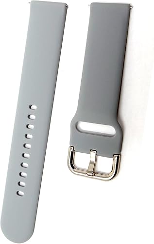 Vista 4 de Correa compatible con Samsung Galaxy Watch Active, Active2, Active 3 de silicona de repuesto para reloj inteligente Negro