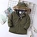 Toddler Kids Boys Girls Thicken Fashion Coat Solid Hooded Jacket Toddler Windproof Thick Snow (Army Green, 7-8 Years)