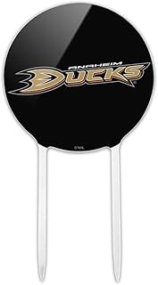 Acrylic NHL Anaheim Ducks Logo Cake Topper Party Decoration for Wedding Anniversary Birthday Graduation