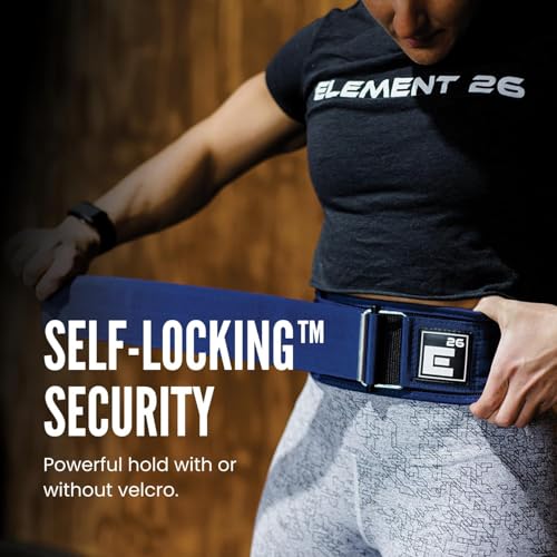 Self-Locking Weight Lifting Belt - Premium Weightlifting Belt for Serious Functional Fitness, Weight Lifting, and Olympic Lifting Athletes - Lifting Support for Men and Women (X-Large, Midnight Blue) by Element 26 - Image 4